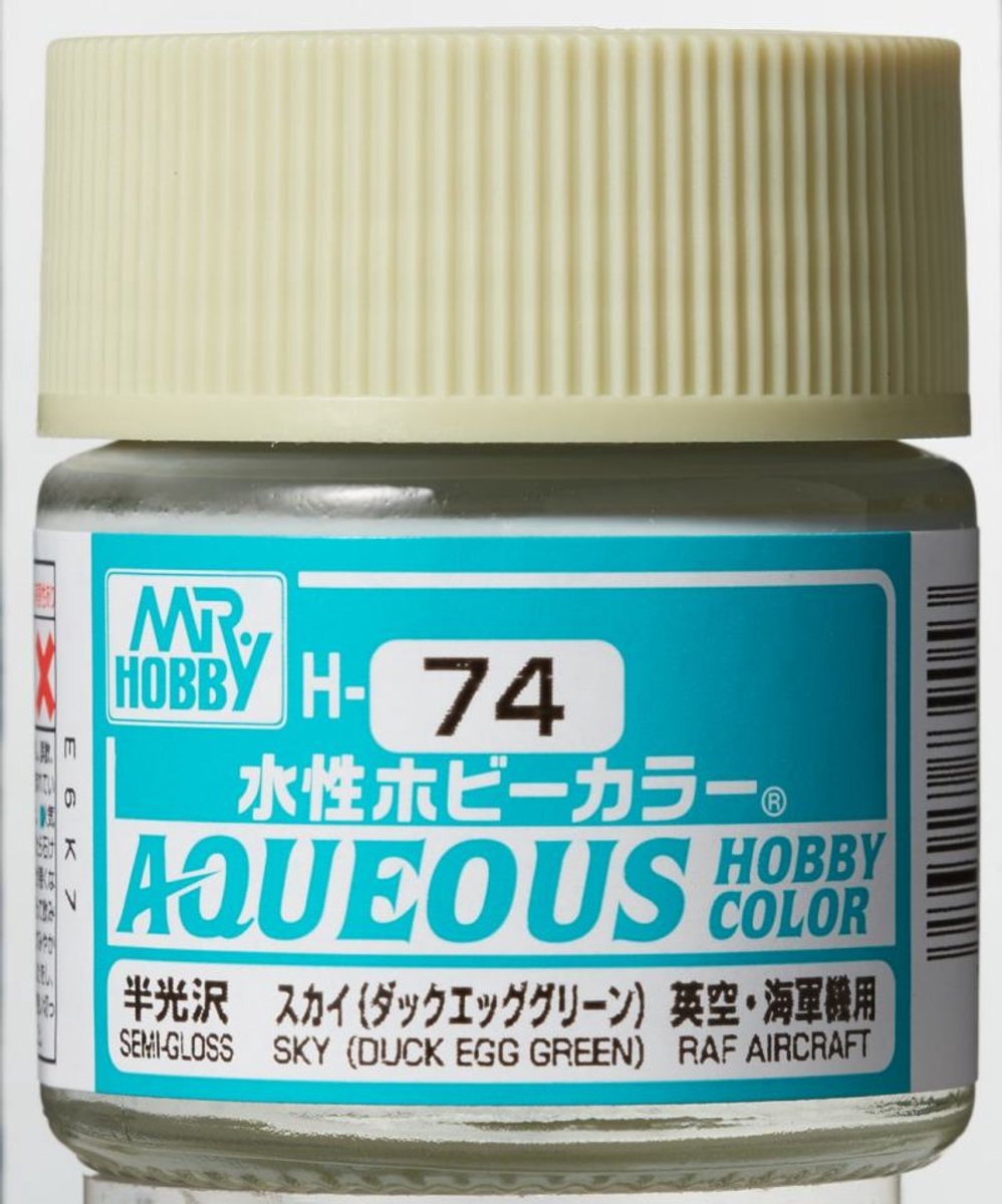 Gunze H-074 - Sky (Duck Egg Green) Sg - Mr. Hobby Aqueous Modelbouwverf 10ml