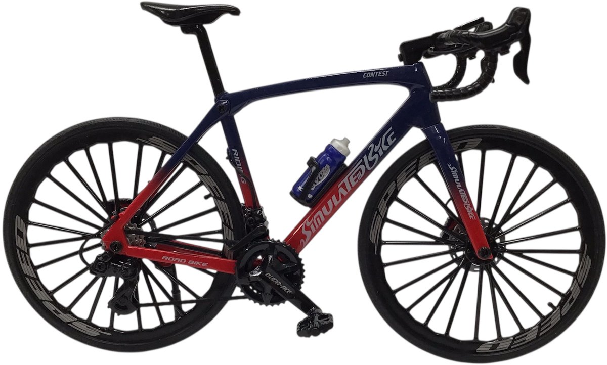 Wielrenfiets-Miniatuur- Racefiets - Schaal 1:8 - Geel | Decoratie & Verzamelobject | Met Realistische Details- Tour de france