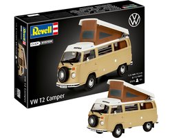 1:24 Revell 07676 Volkswagen VW T2 Camper Bus - Kit plastique Easy Click System