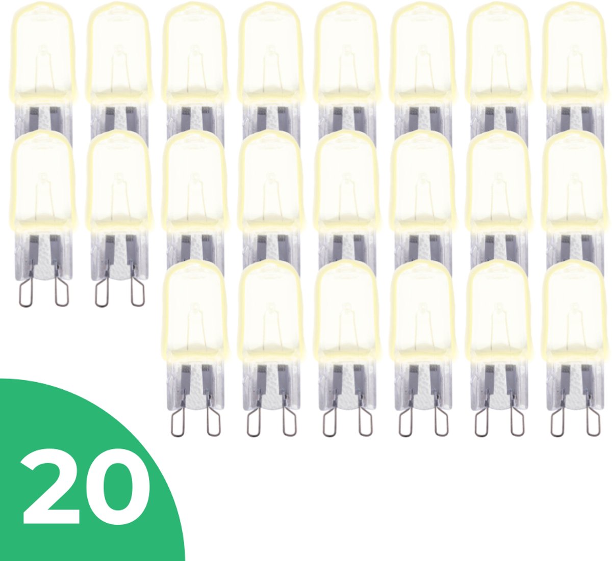 Trixline Mini Halogeenlamp G9 - 28W - Warm Wit Licht (2700K) - 300 lm - 2 jaar - Dimbaar - 20 stuks