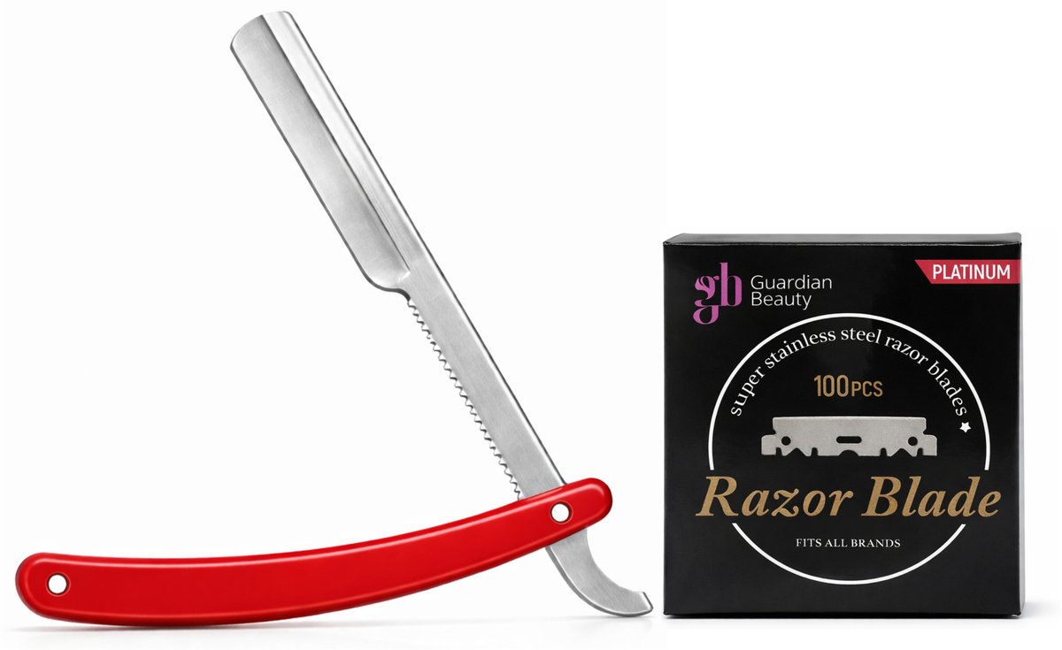 Guardian Beauty Scheermes - Roestvrij Staal - Shavette - Met 50 stuks GB Platinum Halve Mesjes