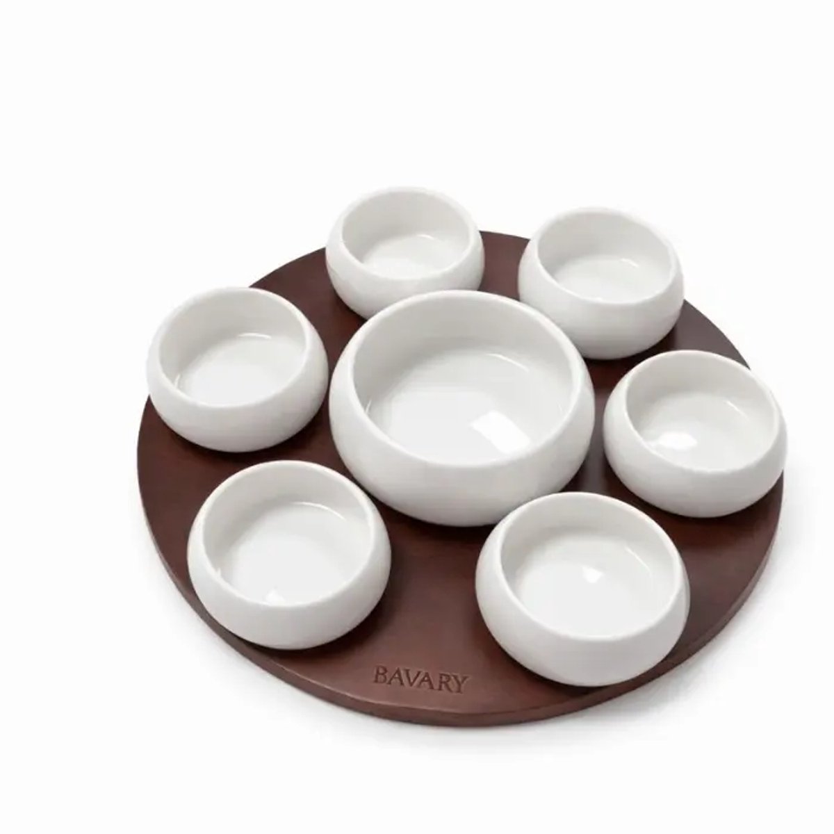 Chubby Snackschalen met Acacia Houten Draaiplateau