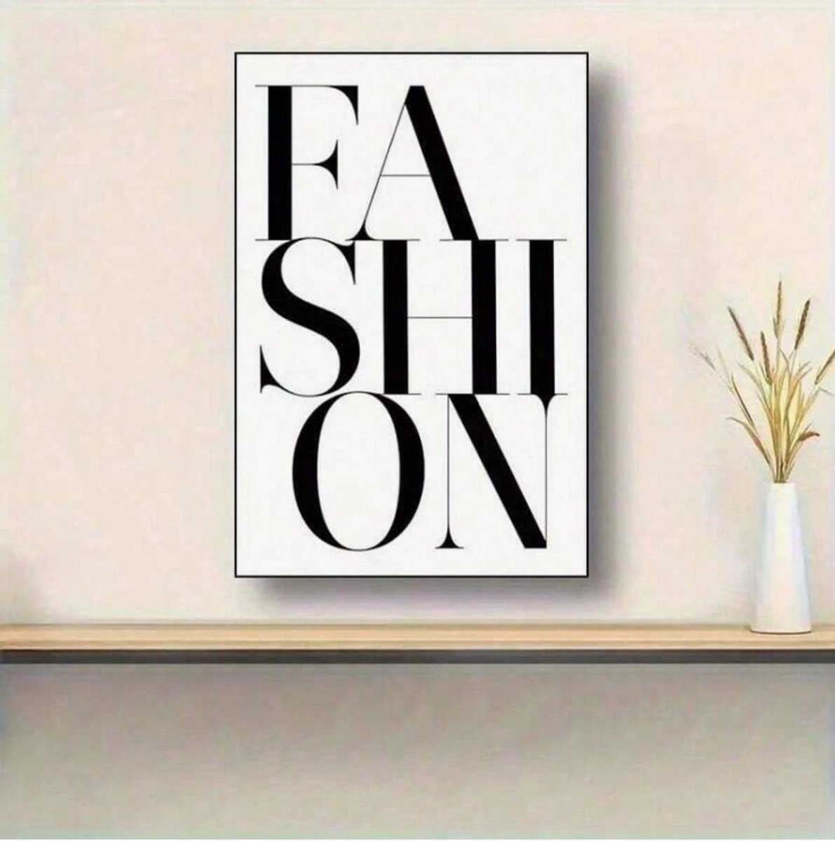 Canvas poster - Fashion quote - Typografie poster - Huis decoratie - Moderne tekst poster - Fashion - Minimalistische wanddecoratie - 30x40 cm - Zonder lijst - Zwart wit - Interieur decoratie - Trendy