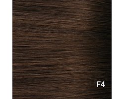 LUXHAIR LABEL BY LOTT. Premium Weft Hair Extensions – 16” / 40 cm – 110g – Dark Chestnut Brown (#F4) | 100 % Real Remy Human Hair Extensions Voor Volume & Lengte