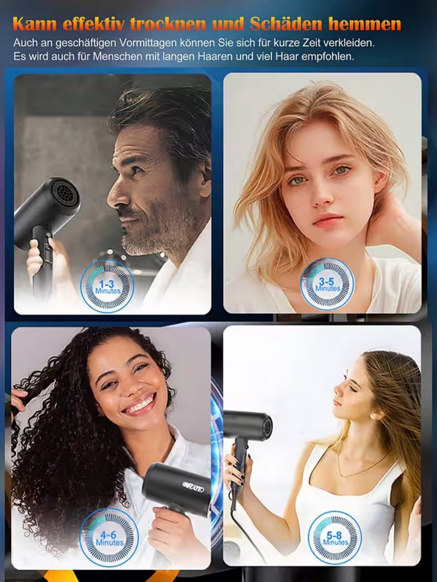 YANGJ UG High Speed Föhn met 3 Temperatuurinstellingen - afbeelding 3