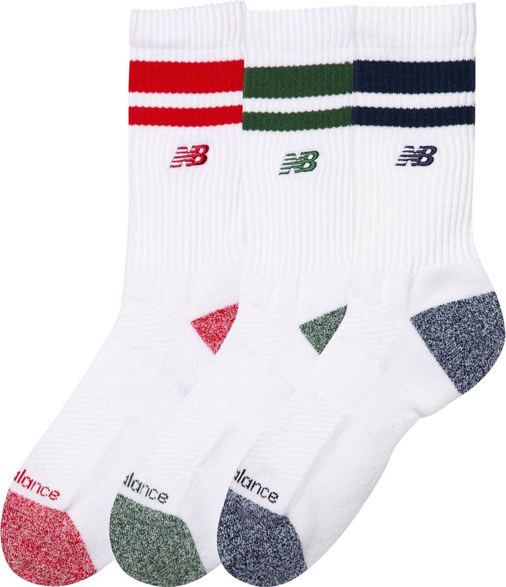 New Balance Active Premium Stripe Crew Sock Unisex Sportsokken - ASSORTED — cadeau in Cadeau-ideeën - foto 5