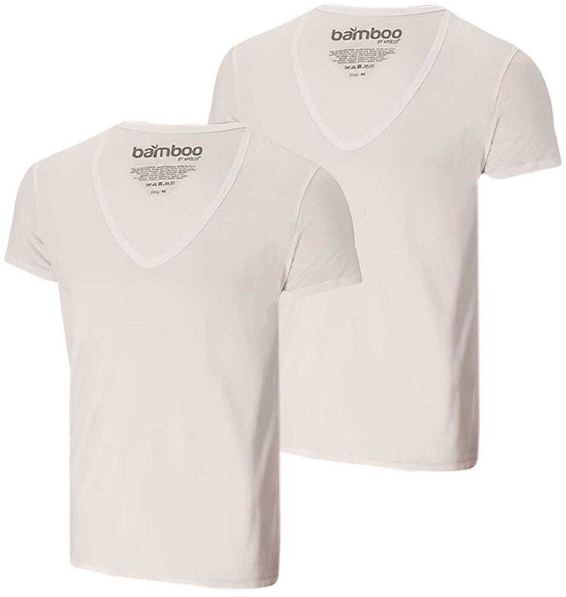 Morethansocks - Bamboe T-shirt Heren - Diepe V-Hals - T shirt heren - T shirt heren v hals