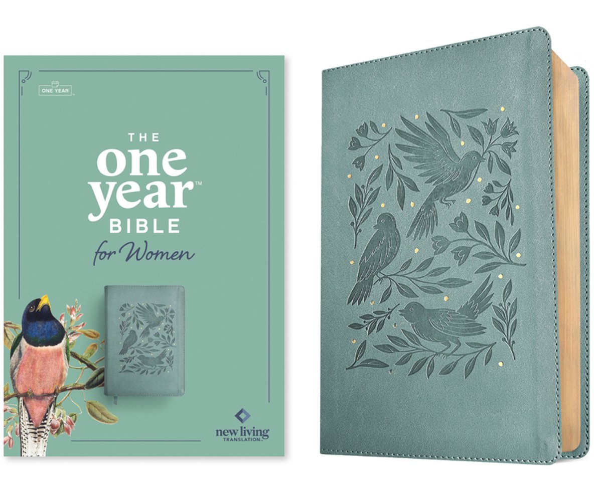 Nlt The One Year Bible For Women, Birdsong Teal