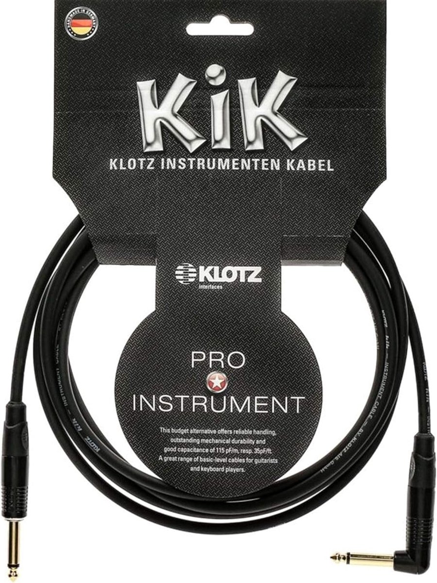 Instrumentenkabel - Muziek kabel - Muziek maken - Dubbele afscherming - 3 meter - Zwart