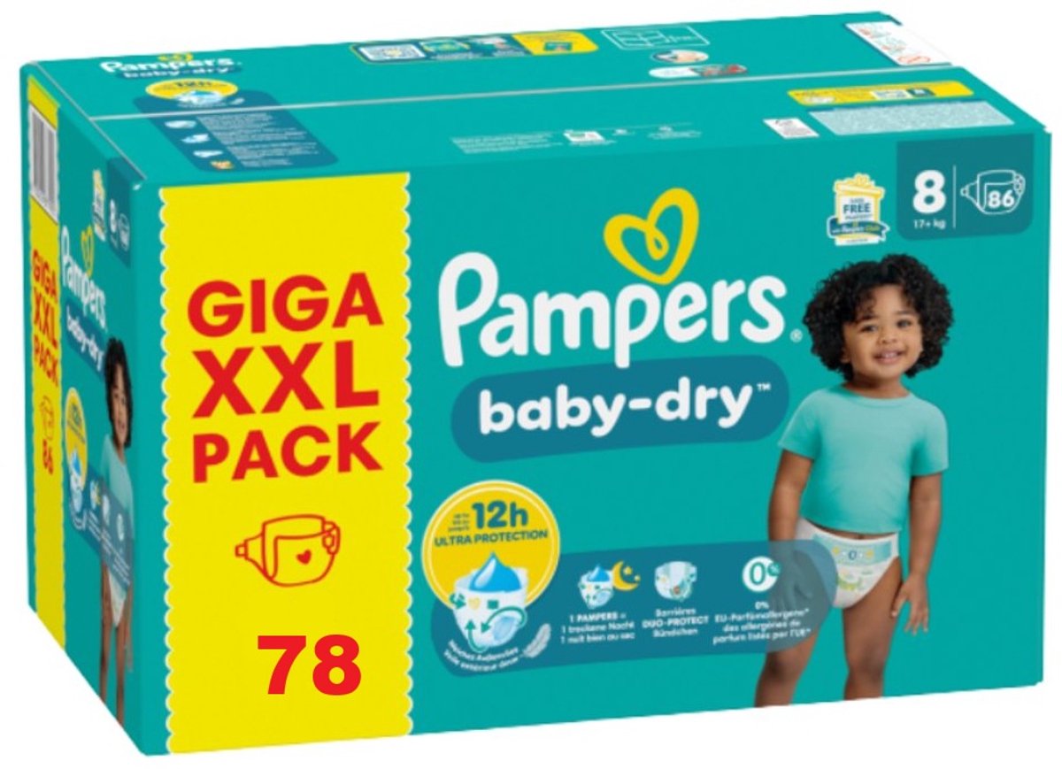 Pampers Baby-Dry Maandbox maat 8