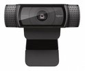 Webcam Logitech C920 noire avec HD 1080p et deux microphones.