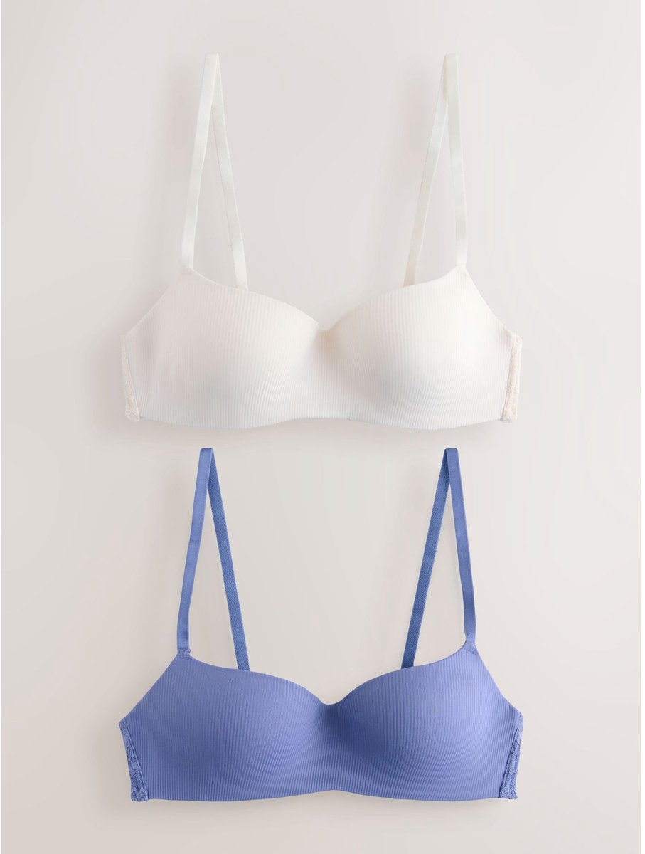 Next Dames - Set van 2 Ultimate Comfort beha's met lichte vulling zonder beugel - Blauw