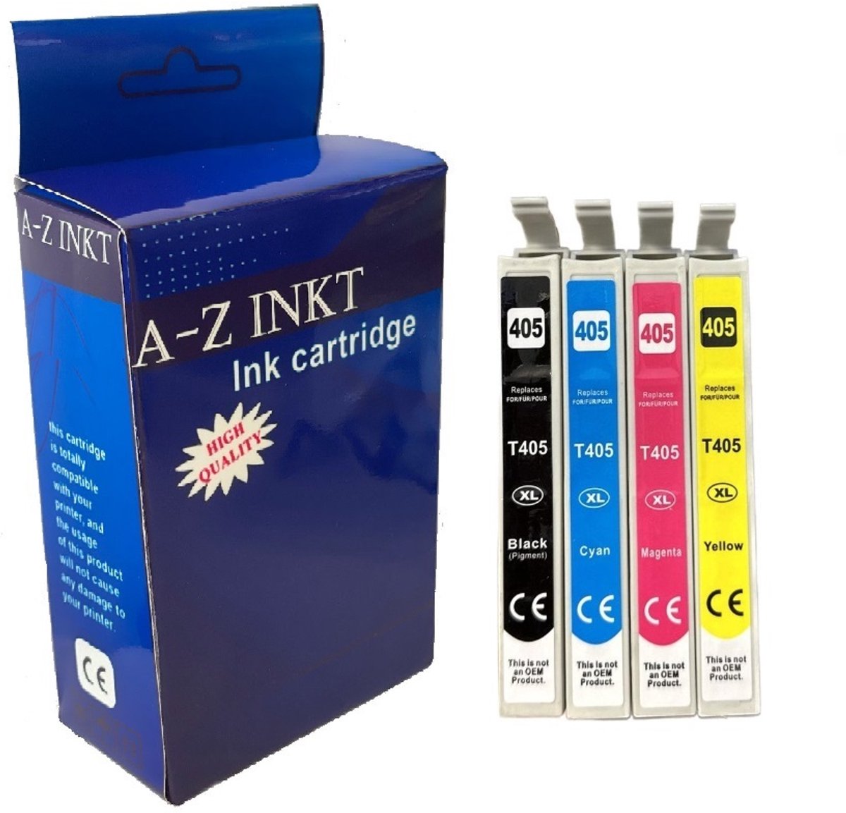 Atotzinkt Inkt Cartridges geschikt voor Epson 405XL multipack B-C-M-Y huismerk