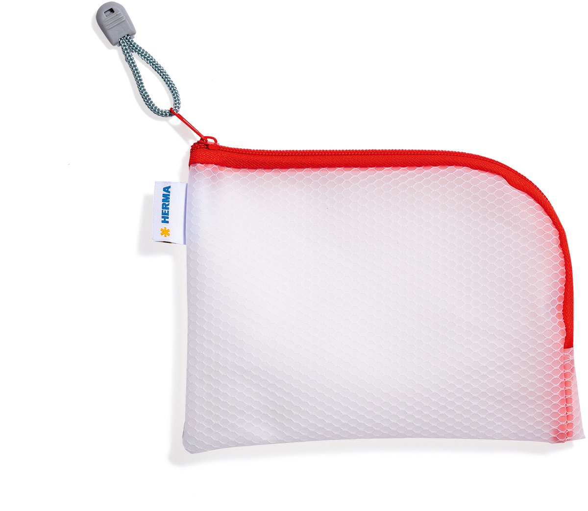 Universeel mesh-zakje A6 19x14cm rood