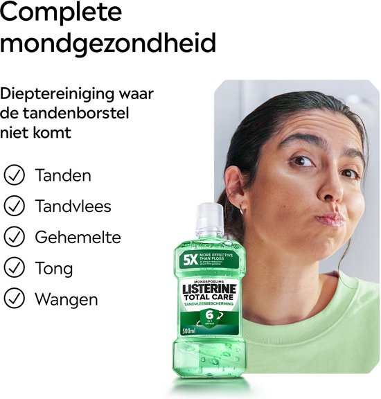 Listerine Mondwater Total Care Tandvleesbescherming - mondspoeling - complete bescherming en gezond tandvlees - 3 x 500 ml