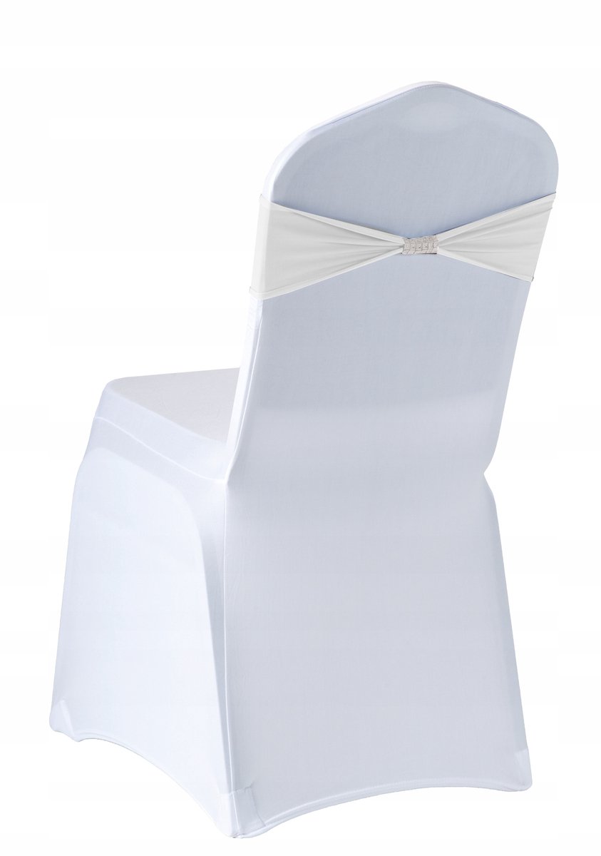Bankietowo - Elastische Decoratieve Band - Wit - Spandex - Geschikt voor Stoelen