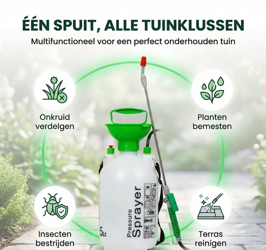 C-line Marine Drukspuit 5 Liter - Tuinsproeier voor Onkruidverdelger en Groene Aanslag - Drukspuit met Lans van Merkloos	 — afbeelding 4