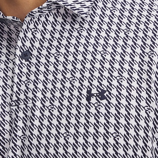 Under Armour T2G Polo Print Houndstooth Deuces White van Under Armour — afbeelding 4