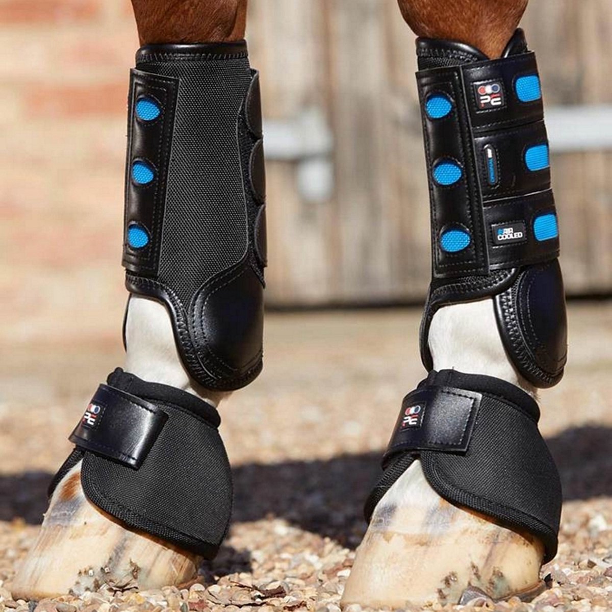 PREMIER EQUINE AIR-COOLED EVENTING BOOT FRONT Zwart