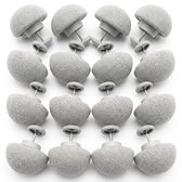 Grijze dekbedclips set van 16 stuks – anti slip quilt clips voor dekbed en deken – herbruikbare kunststof dekenklemmen