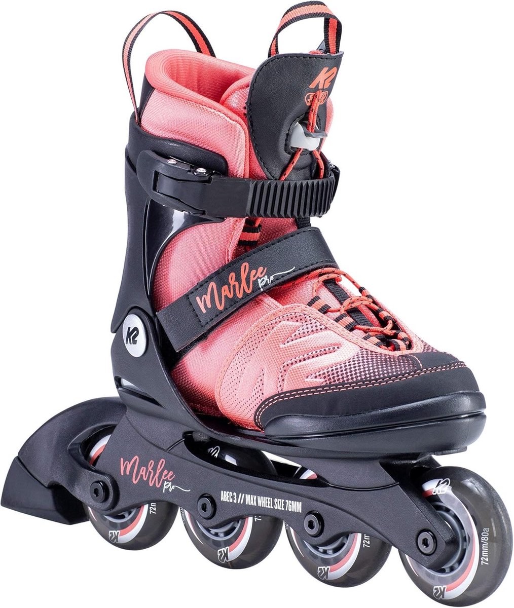 Kinderskeelers - Meisjes Skeelers - Buiten Sport - 5 Maten Verstelbaar - 72mm Wielmaat - Paars Wit