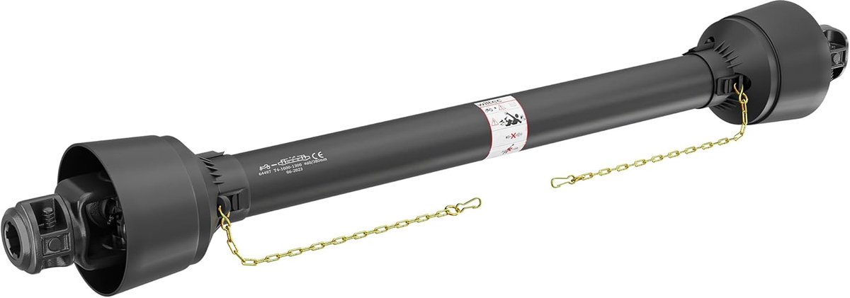 Aftakas T4 Verlengstuk - Cardanas PTO Schacht - Landbouw Werktuigen Aandrijven - Inkortbaar Variabele Lengte - 1000-1100 mm 460 Nm