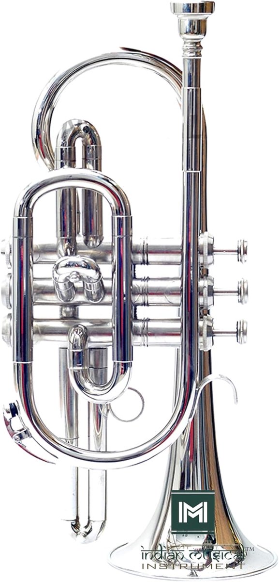 Cornet Trompet - Blaasinstrument Koper - Muziek Maken - Klassiek Design - 1 kg - Zilver