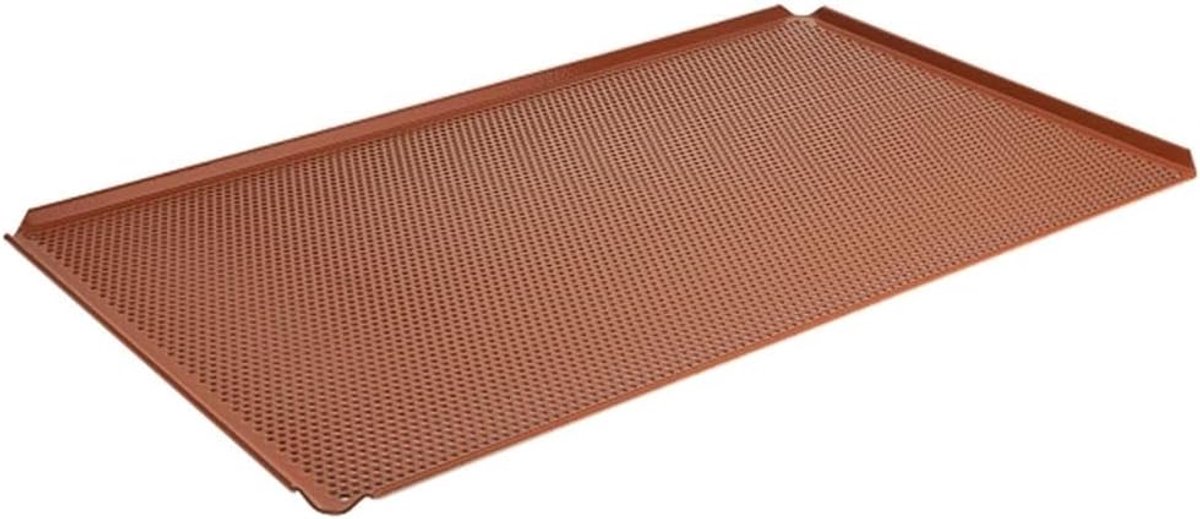 Bakplaat - Taartplaat - Bakken - Geperforeerde Anti-aanbaklaag - GN 1/1 - Rood