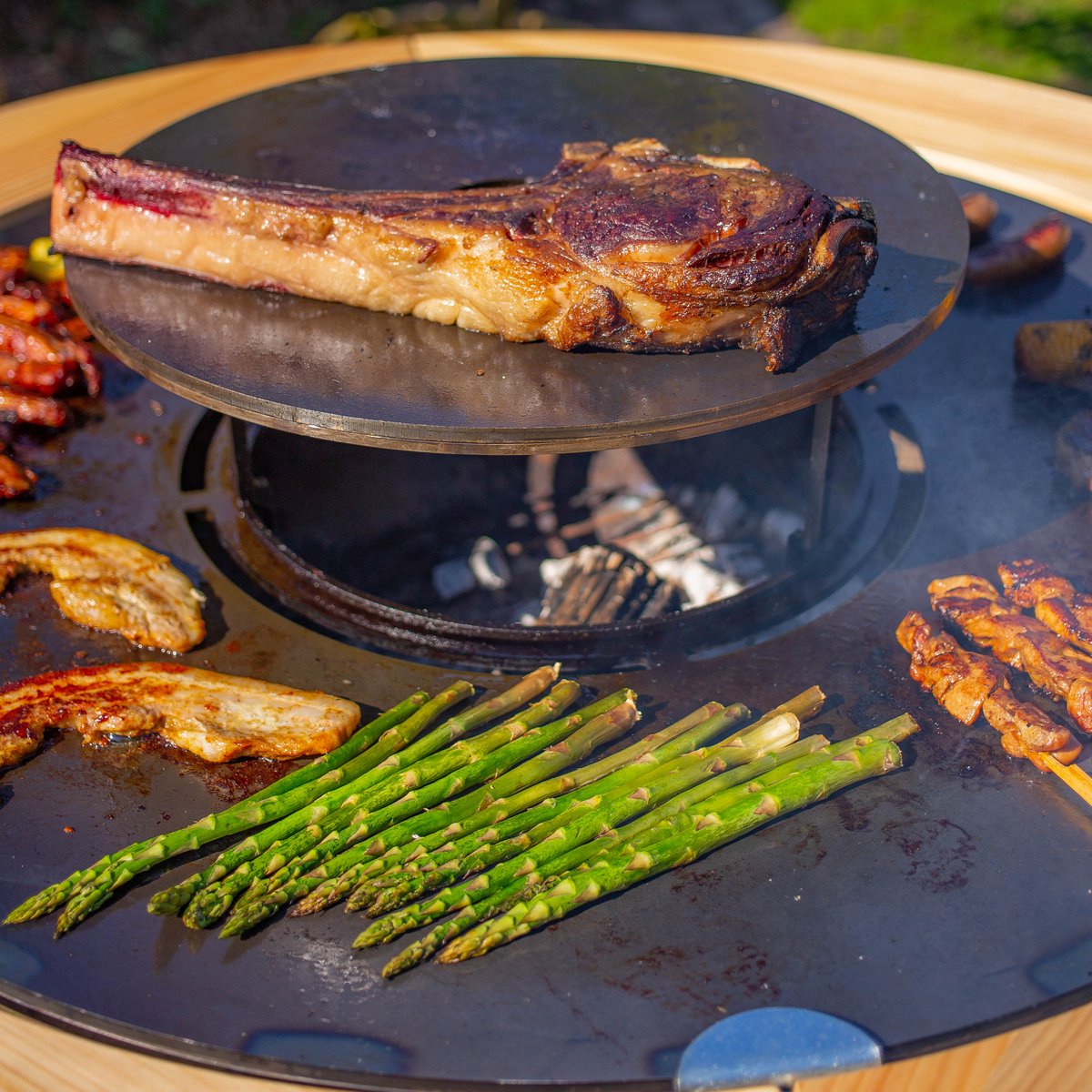 RJRoyal Living BBQ Plancha Extension Bakplaat 50cm Ø Rond 8mm dik