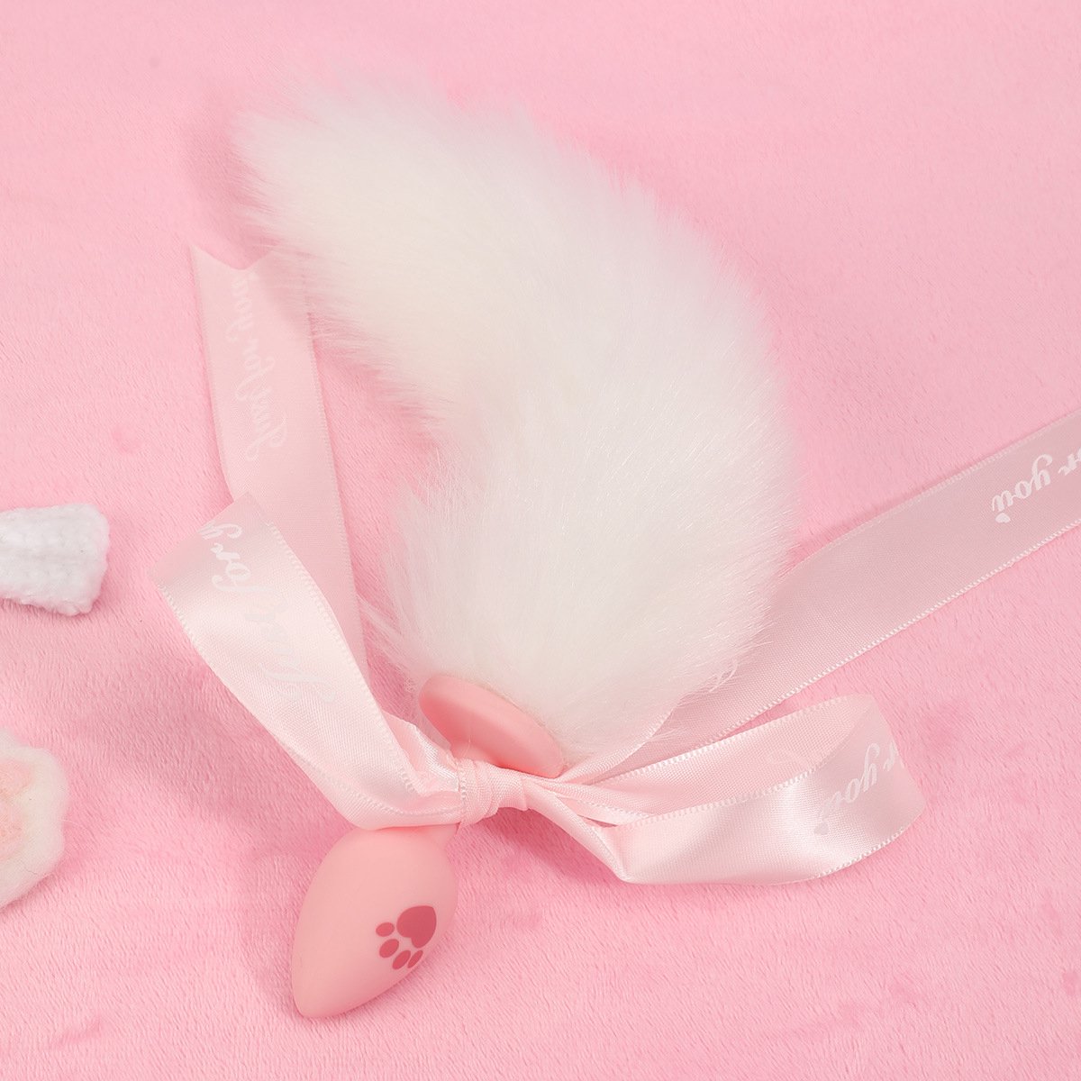 Oneay Kattenstaartplug, harige roze staartplug, petplay SM-pluggen, vossenstaart, siliconen anaalpluggen, staartparen, anaalplug voor beginners, therian kattenstaart, therian staart voor vrouwen, BDSM seksspeeltje