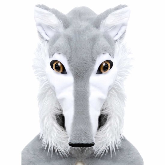DIKARIYA Wolf kostuum voor kinderen, wolvenoren en staart, set met kattenwolf, vossenstaart, aankleedset, wolf-masker, weerwolf haarband met poten, dierenkostuum, meisjeskostuum voor carnaval, dieren