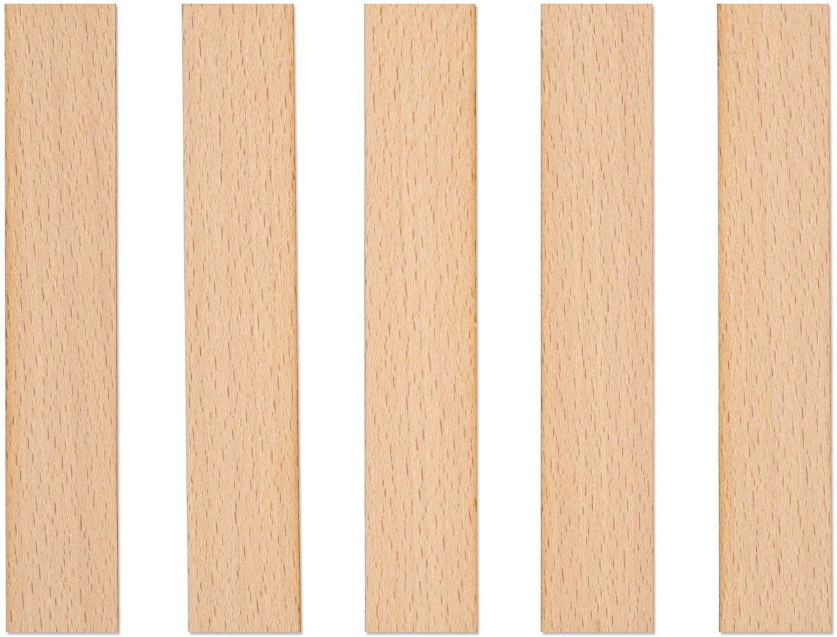 TopWosk - Houten Katoenen Knotten - 140x25x1 mm - 5 Stuks - FSC Gecertificeerd