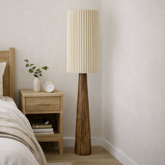 Milton & Oldbrook Vloerlamp Lucerne Walnootlook