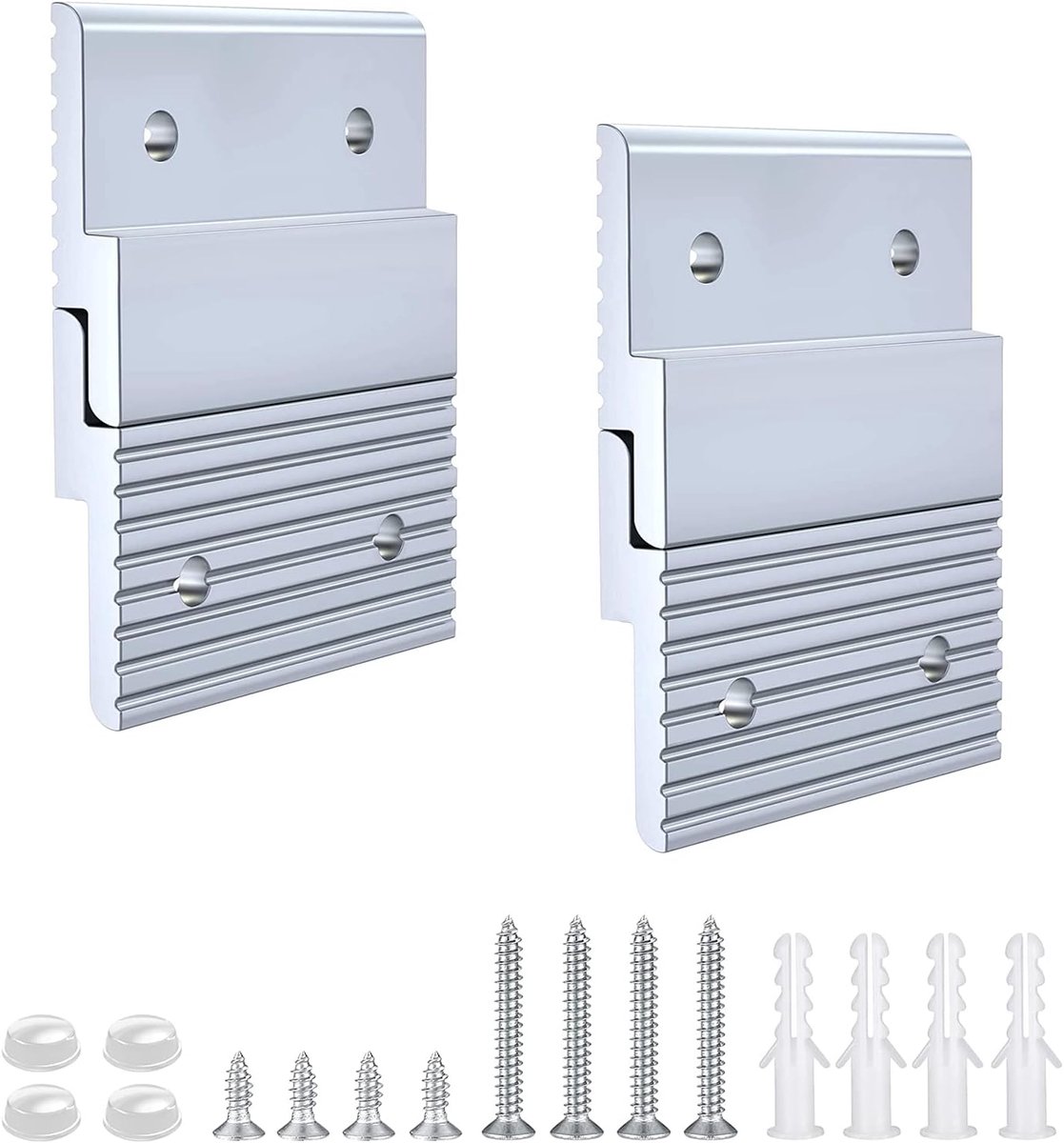 Z-clips - Hangers Beugels - Muurbevestiging - Zware Aluminium Constructie - 2 Inch - Zilver