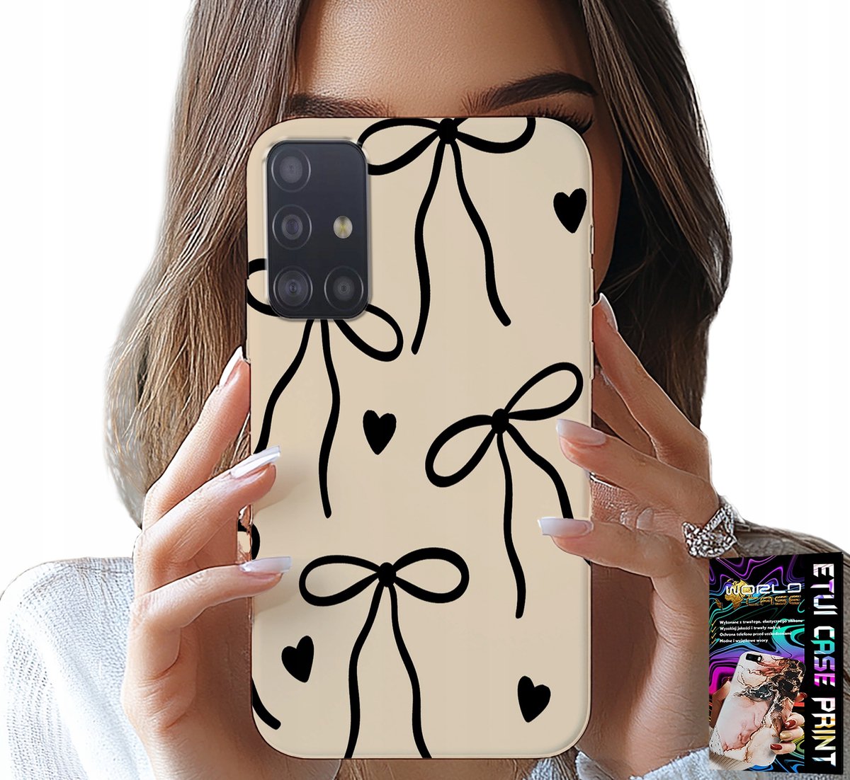 HOESJE VOOR SAMSUNG GALAXY A71 - BEIGE KOMMEN MET STIJLVOLLE PATRONEN