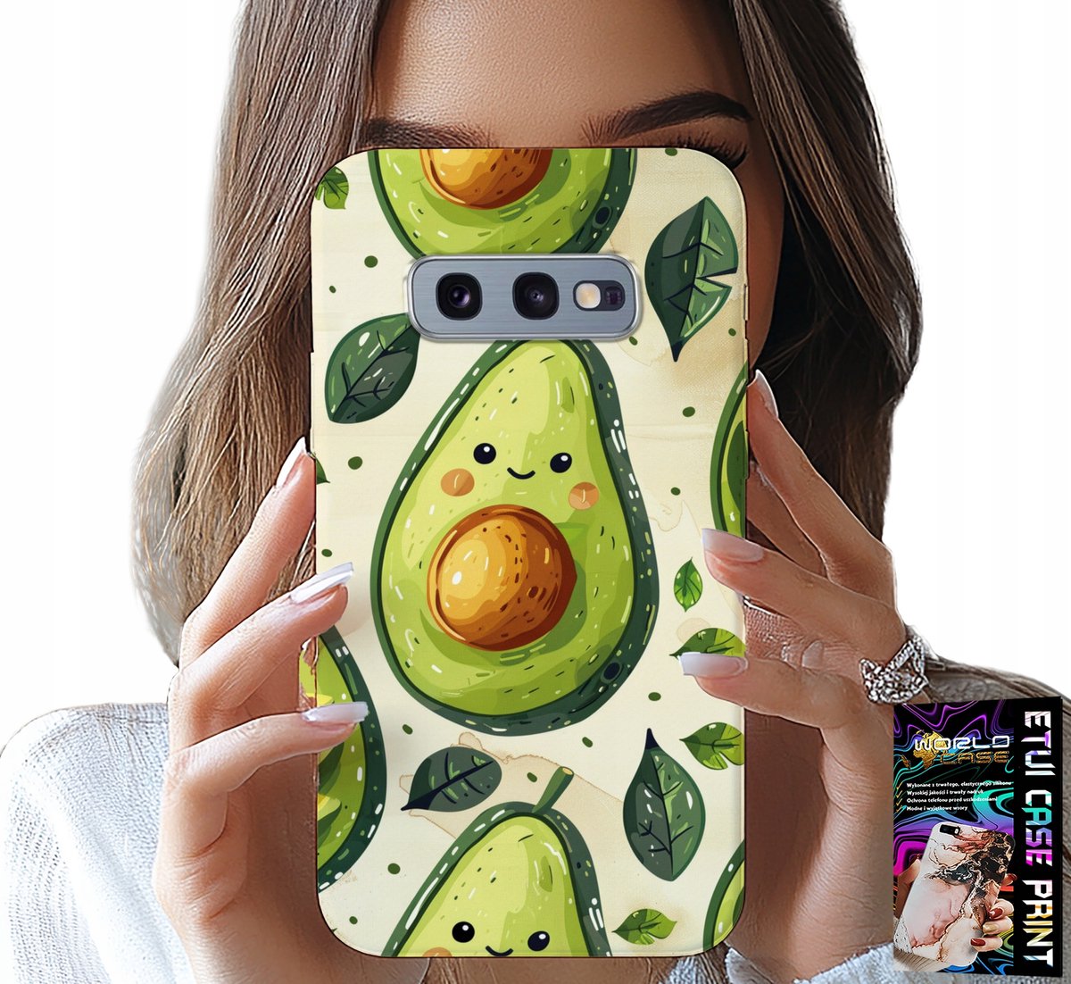 HOESJE VOOR SAMSUNG GALAXY S10E - LEUKE HOES MET EEN LACHENDE AVOCADO