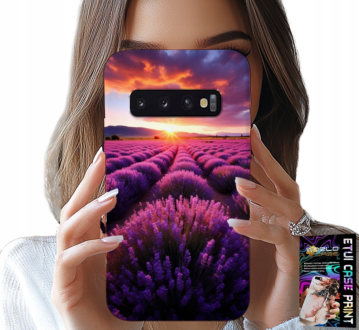 HOESJE VOOR SAMSUNG GALAXY S10 PLUS - LAVENDELVELD, PRACHTIGE LANDSCHAPPEN, PATRONEN