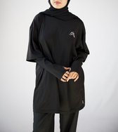 Bescheiden Turkse Hijab Sportkledingset voor Moslimvrouwen 2-delig trainingspak voor casual comfort en actieve kleding (DE/NL/SE/PL, Alfabetisch, S, M, Regular, Regular, Marineblauw