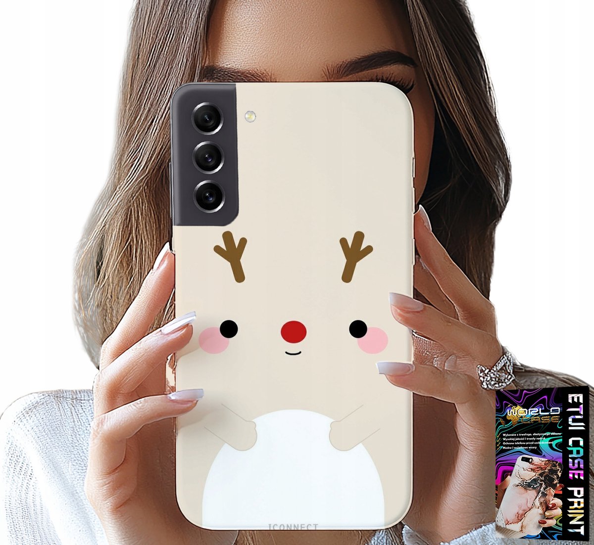 HOESJE VOOR SAMSUNG GALAXY S21 FE - RENDIER, RENDIER, KERSTPATROON