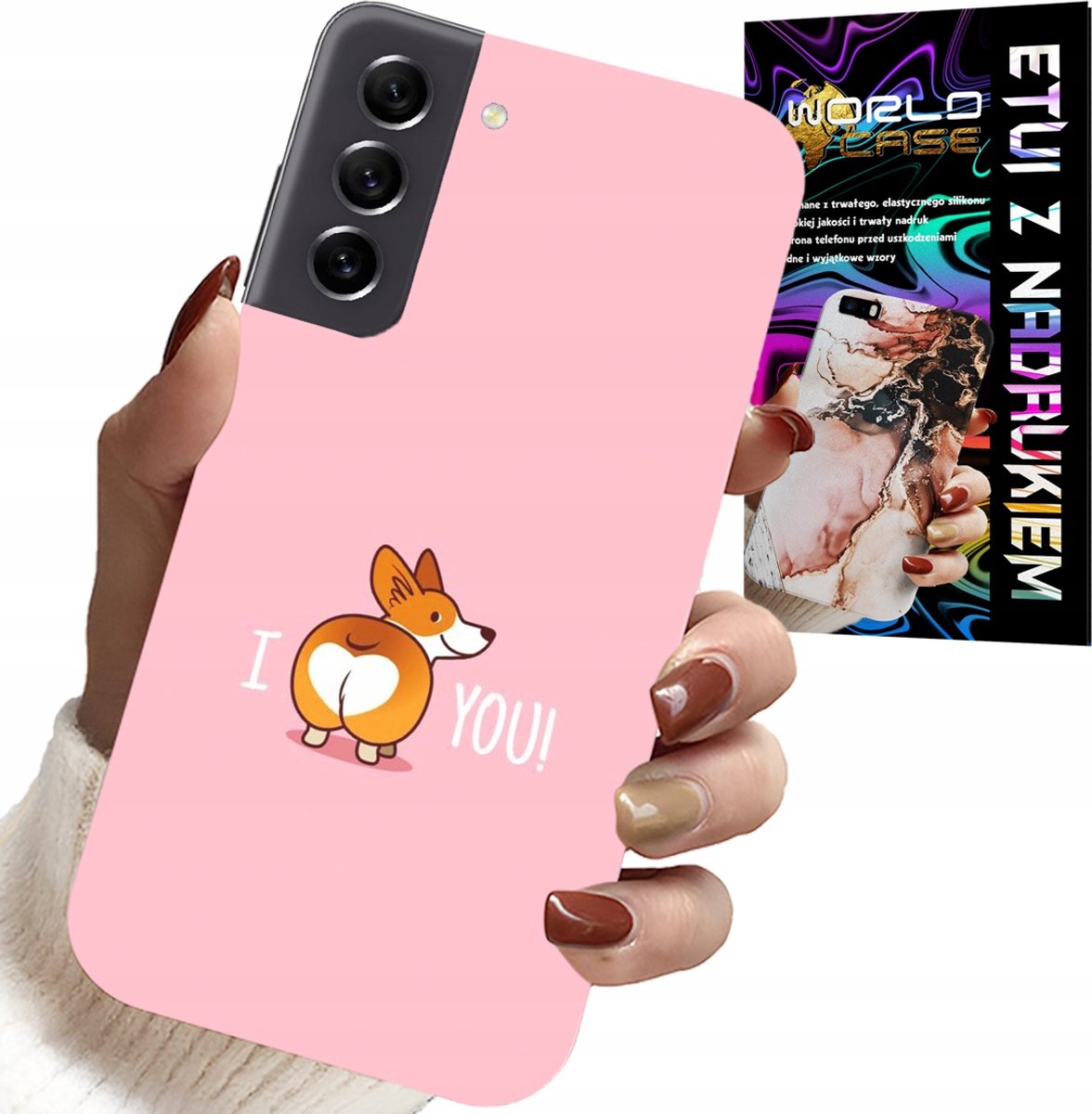 HOESJE VOOR SAMSUNG GALAXY S21 - GRAPPIGE PATRONEN, IK HOU VAN JE HONDJE