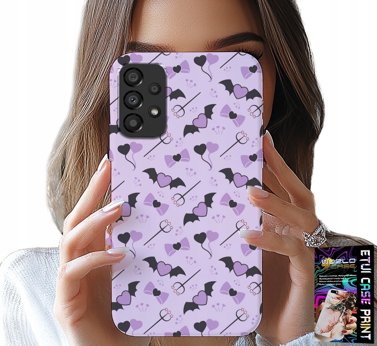 HOESJE VOOR SAMSUNG GALAXY A33 5G - MODIEUZE PATRONEN: VORK, HARTJES, KOMMEN