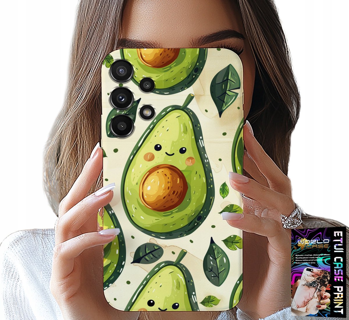 HOESJE VOOR SAMSUNG GALAXY A32 4G - LEUKE HOES MET LACHENDE AVOCADO