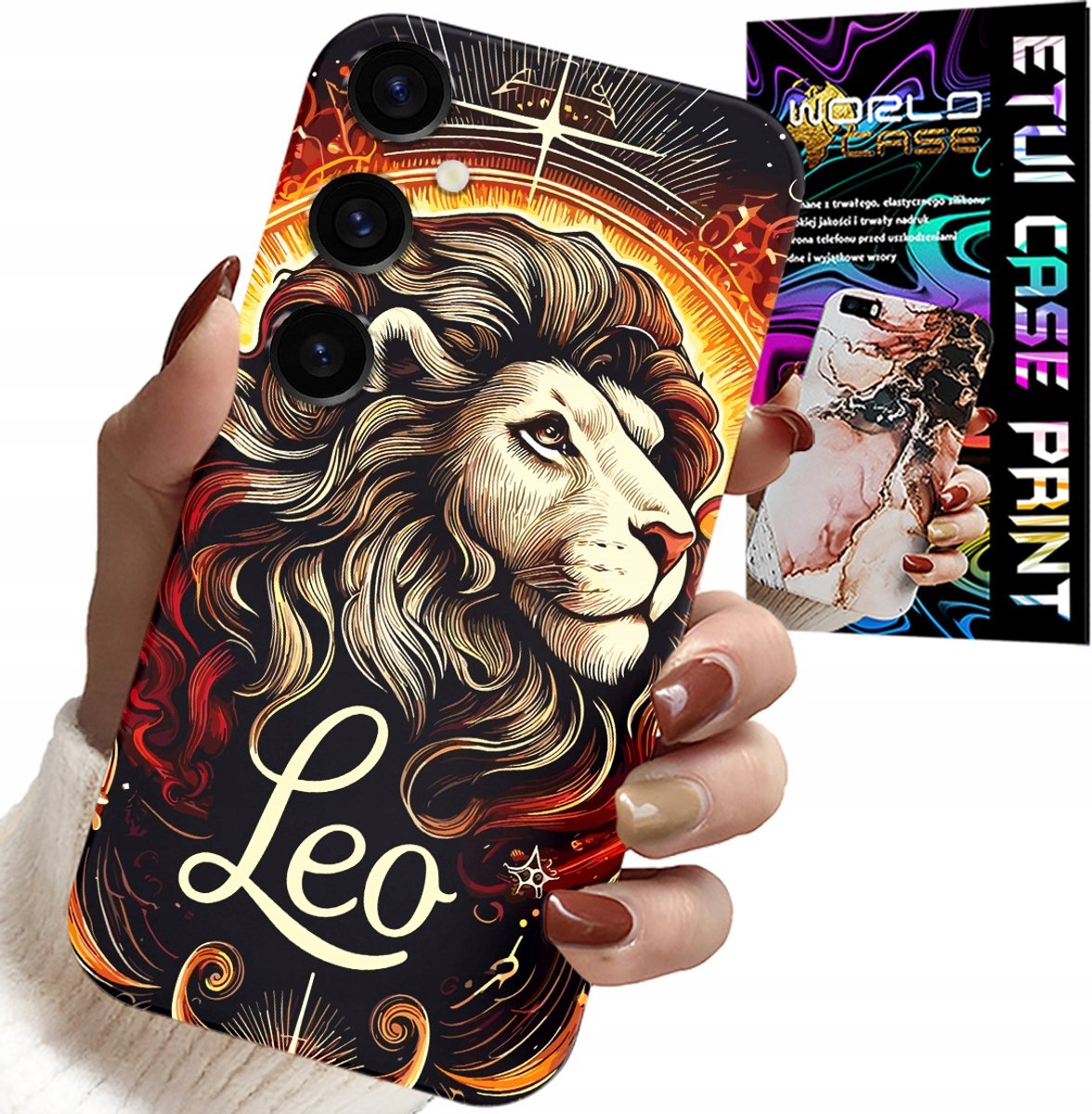HOESJE VOOR SAMSUNG GALAXY S24 FE - LEEUW, STERRENBEELD ASTRONOMIE, HOESJE + GLAS