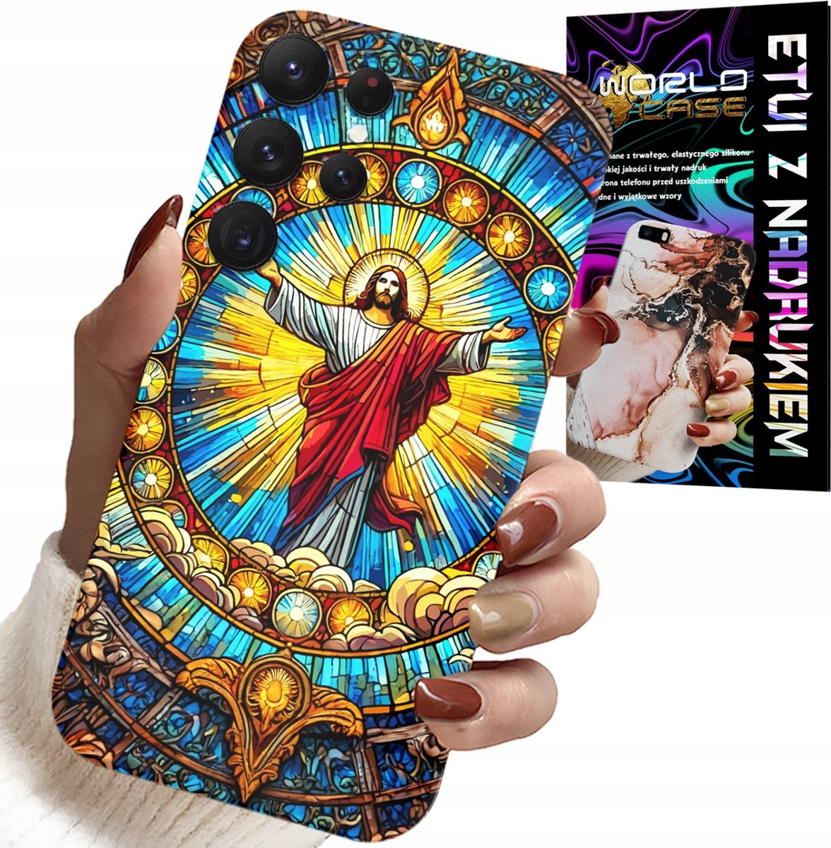 HOESJE VOOR SAMSUNG GALAXY S24 ULTRA - JEZUS CHRISTENDOM RELIGIE + GLAS