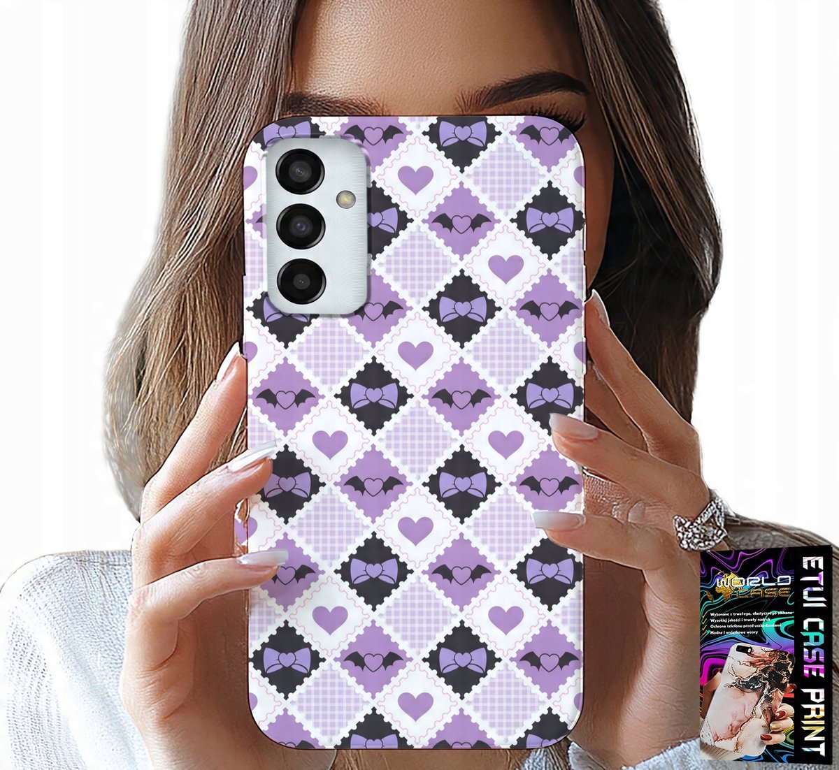 HOESJE VOOR SAMSUNG GALAXY M13 4G - MODIEUZE HARTJESSTRIK + GLAS