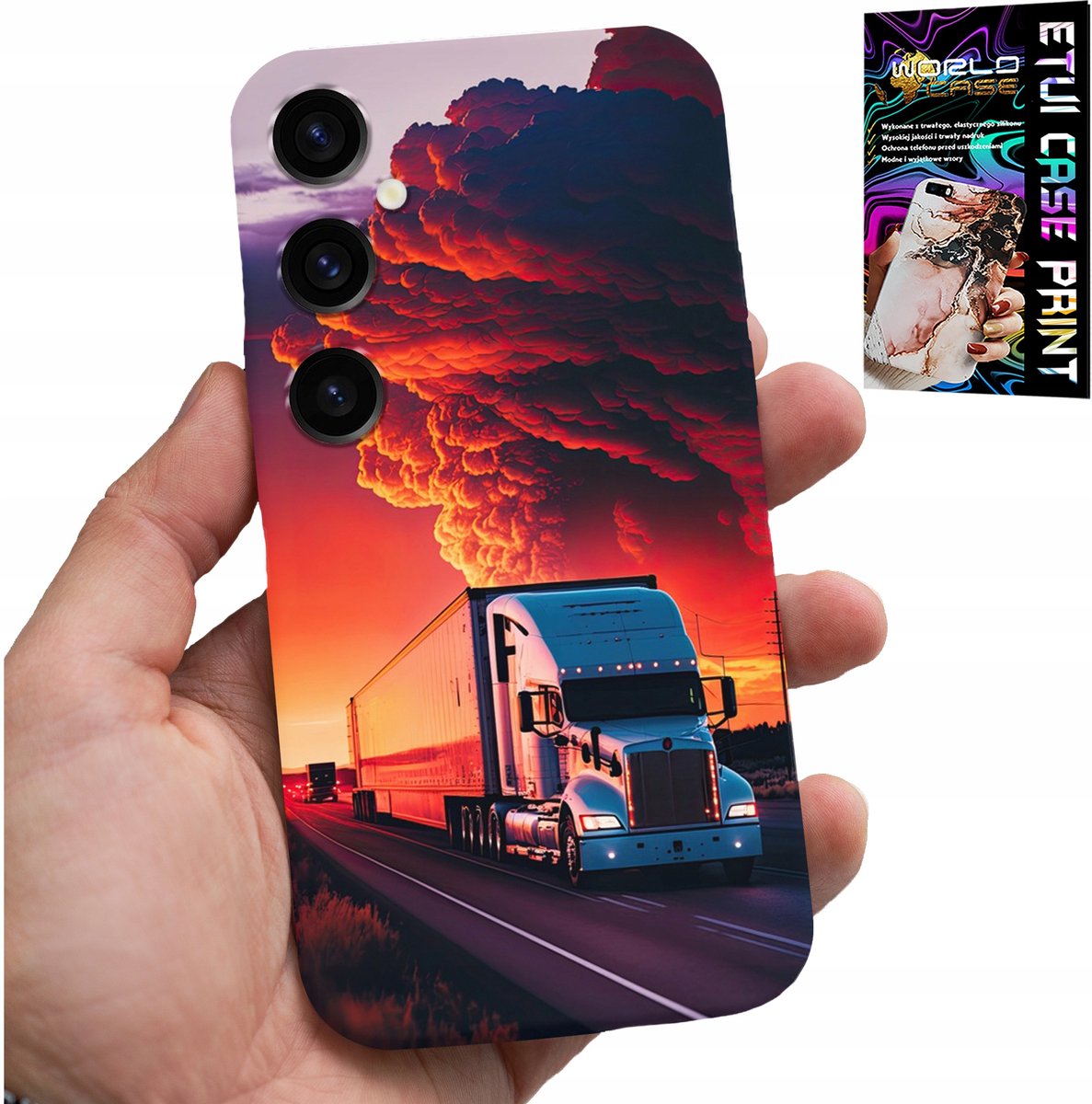 HOESJE VOOR SAMSUNG GALAXY S24 PLUS - VRACHTWAGENHOESJE + GEHARD GLAS