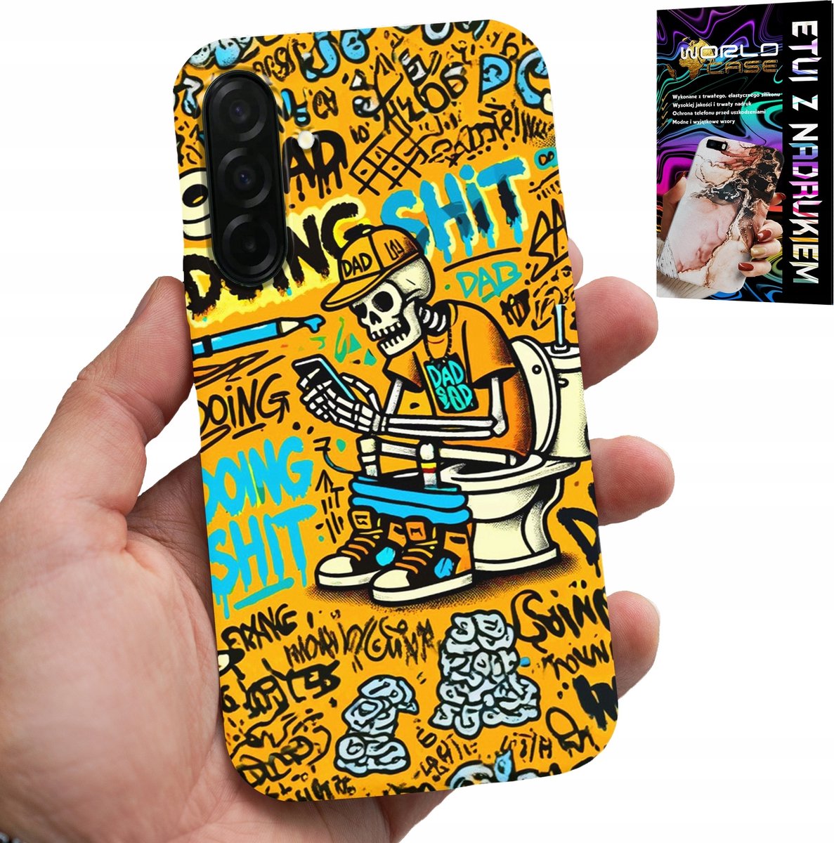 HOESJE VOOR SAMSUNG GALAXY A36 5G - SKELET DAT OP HET TOILET PAST