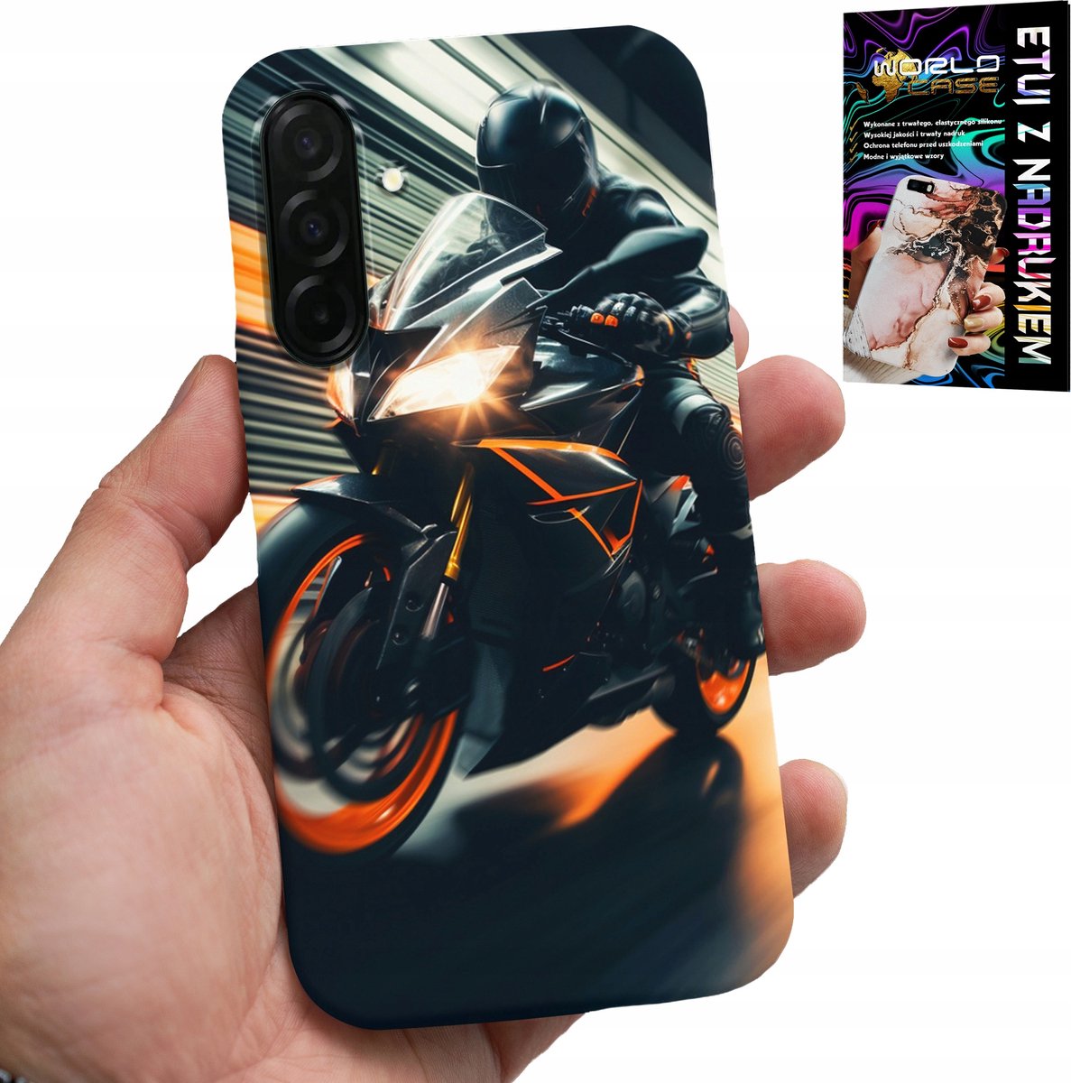 HOESJE VOOR SAMSUNG GALAXY A56 5G - MOTORFIETS MOTORVENTILATOR MOTORFIETS + GLAS