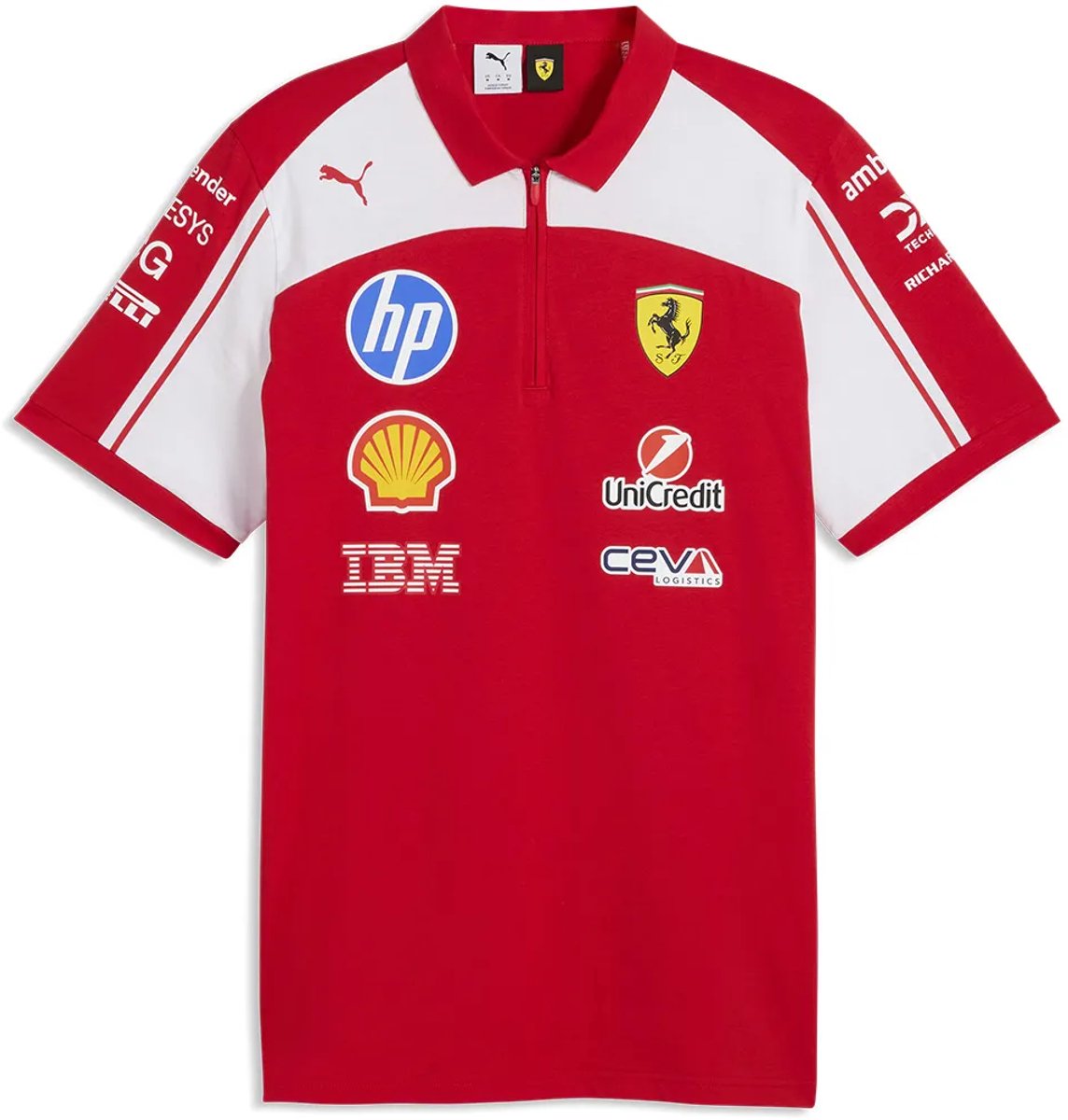 Puma Sf Ferrari 713829 Replica Korte Mouw Poloshirt XL Man Rood