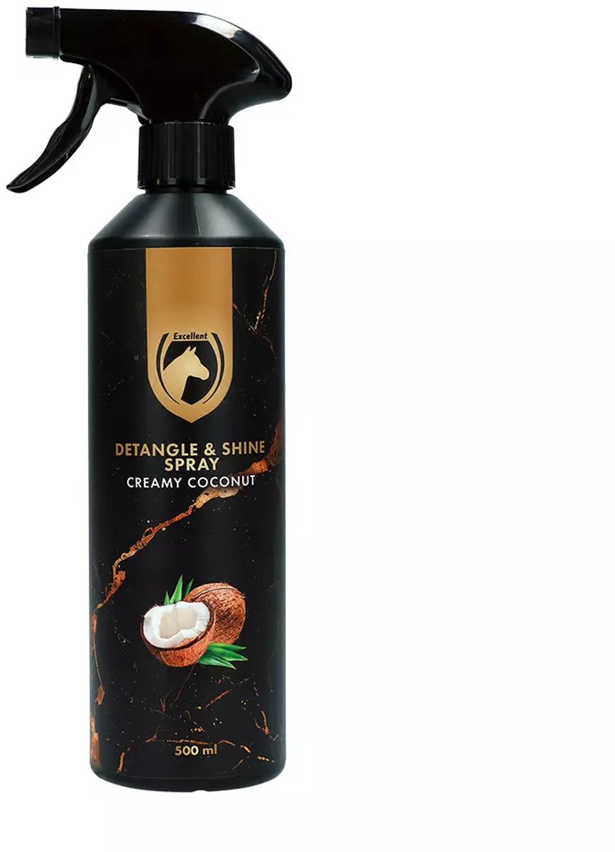 Excellent Horse Anti Klit Spray Paard - 500 ml - Manen & Staart Glans - Creamy Coconut